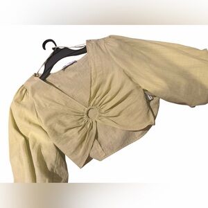 ZARA Women’s Puff Sleeve Crop Top Size: S-New